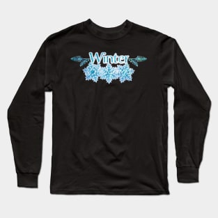 Winter Blessings Snowflake Design Long Sleeve T-Shirt